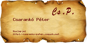 Csarankó Péter névjegykártya